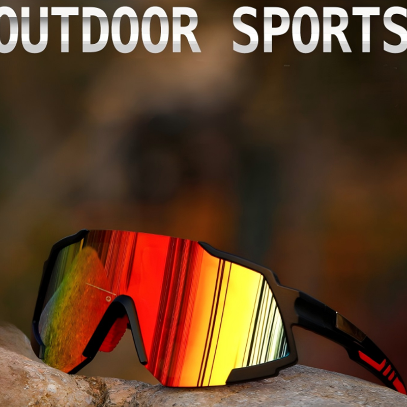 Lunettes de soleil de sport d'extérieur polarisées surdimensionnées pour hommes et femmes