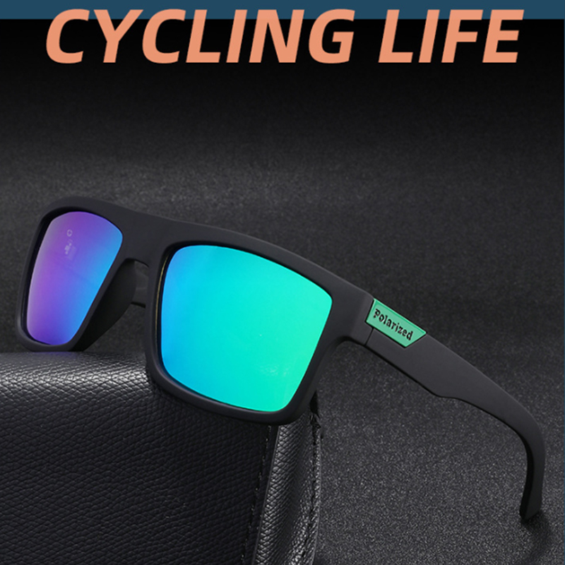 Lunettes de soleil de cyclisme carrées polarisées classiques pour hommes